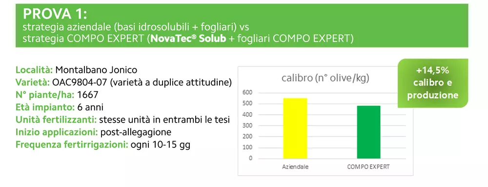 CONFRONTO TRA LA STRATEGIA DI NUTRIZIONE EFFICIENTE DI COMPO EXPERT E UNA LINEA TRADIZIONALE