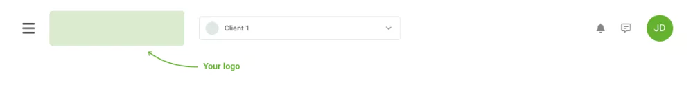 Placeholder Logo inside Header of TurfHub