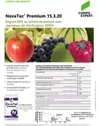 Novatec premium 15 3 20 engrais NPK avec DMPP