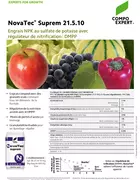 Novatec suprem 21 5 10 engrais NPK avec DMPP