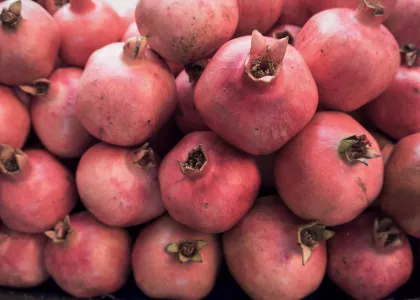 Pomegranate close up