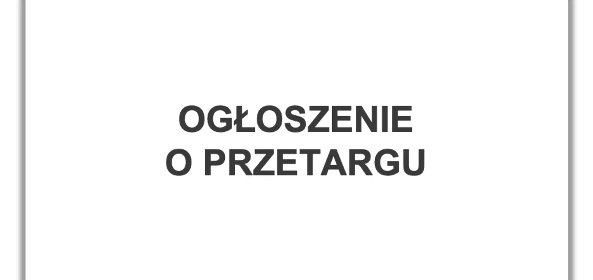 grafika - ogloszenie o przetargu