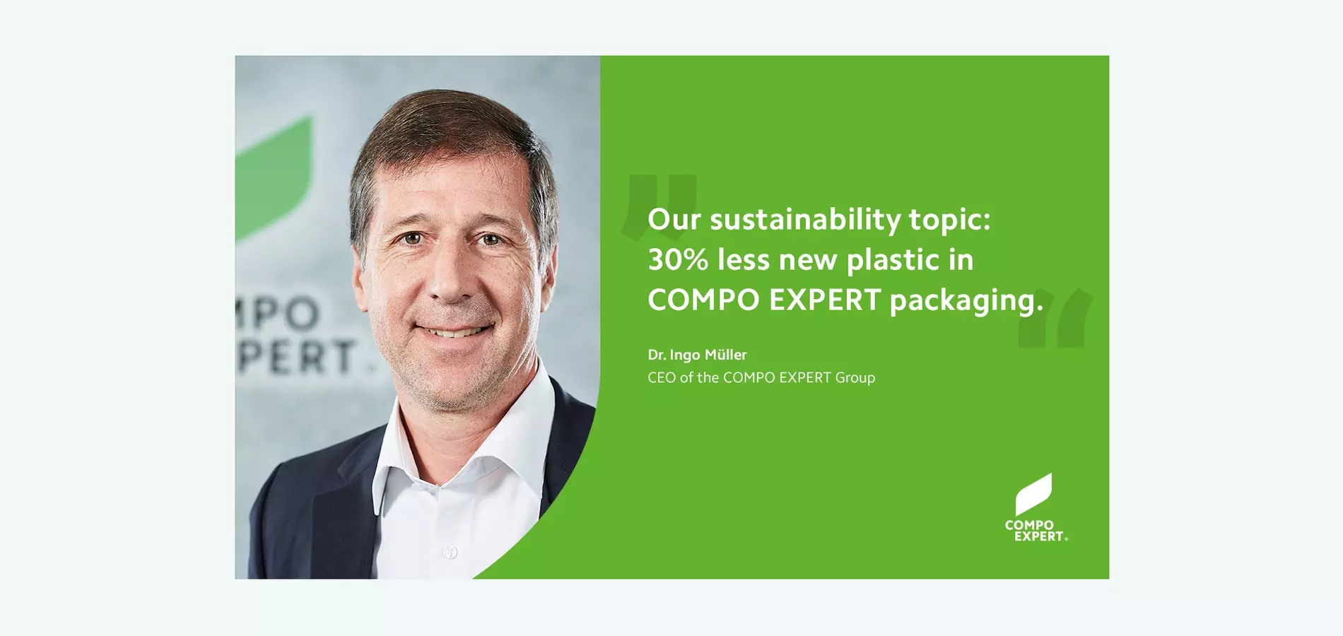 CEO Blog less plastic in COMPO EXPERT packaging