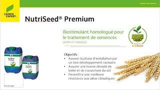 Témoignage vidéo M. François MONTHEAN sur NutriSeed Premium en traitement de semences des céréales Témoignage vidéo M. François MONTHEAN sur NutriSeed Premium en traitement de semences des céréales